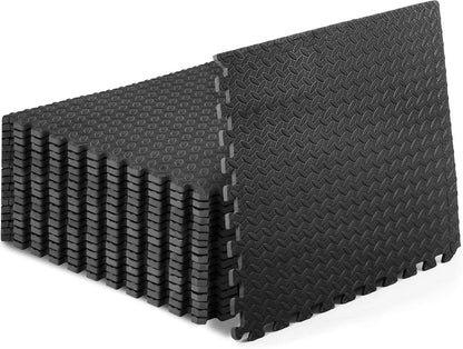 Exercise Puzzle Mat ½-inch, EVA Interlocking Foam Floor Tiles for Home Gym