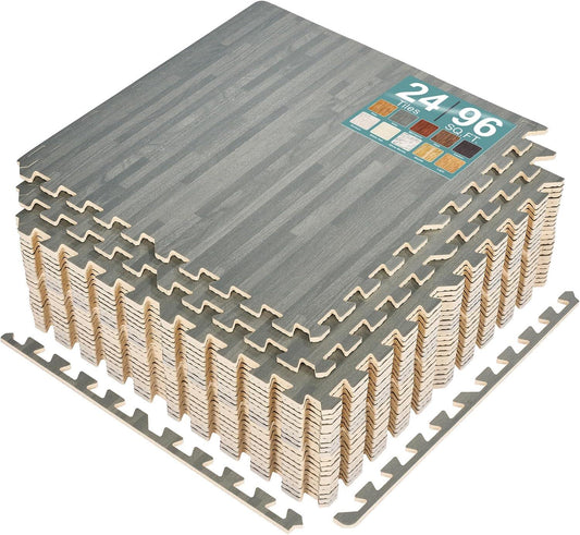 Wood Grain Floor Tiles Foam Mat EVA Interlocking Mats