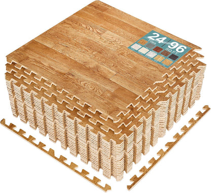 Wood Grain Floor Tiles Foam Mat EVA Interlocking Mats