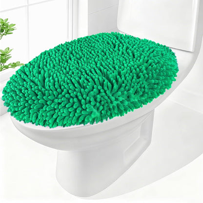 Elongated Toilet Seat Cover ,Adjustable Rubber Backing