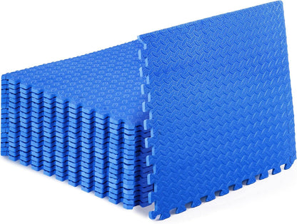Exercise Puzzle Mat ½-inch, EVA Interlocking Foam Floor Tiles for Home Gym