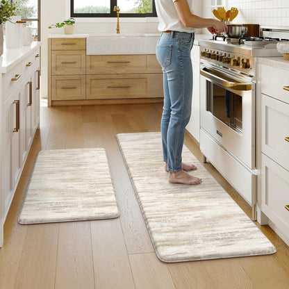 Anti Fatigue Kitchen Mats for Floor, Abstract Farmhouse Kitchen Rugs
