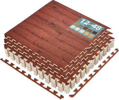 Wood Grain Floor Tiles Foam Mat EVA Interlocking Mats