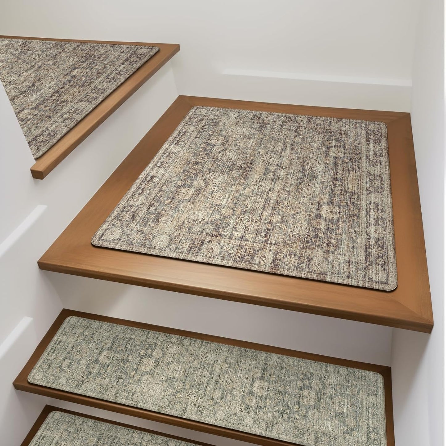Rubber Indoor Stair Runner Slip Resistant Stair Rugs Safety Mats