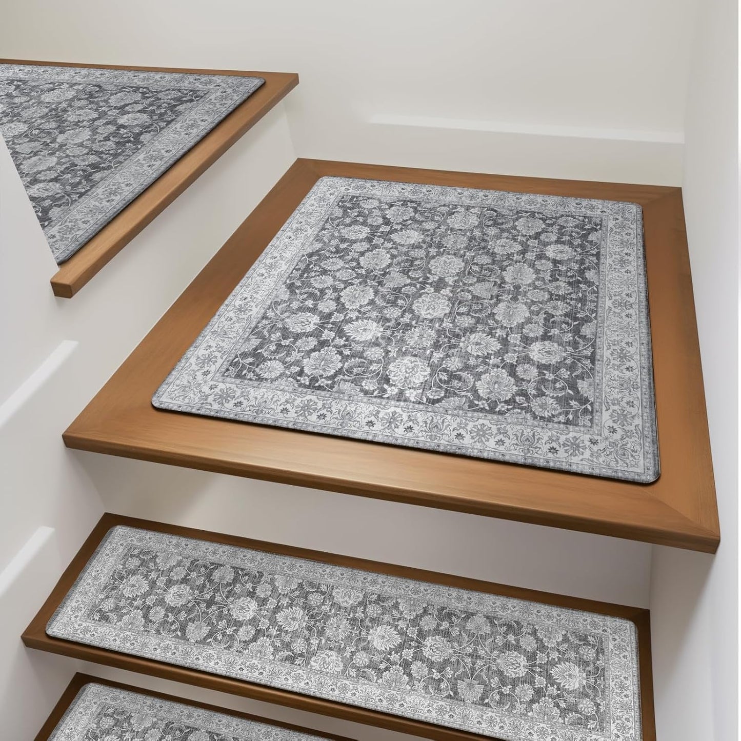 Rubber Indoor Stair Runner Slip Resistant Stair Rugs Safety Mats