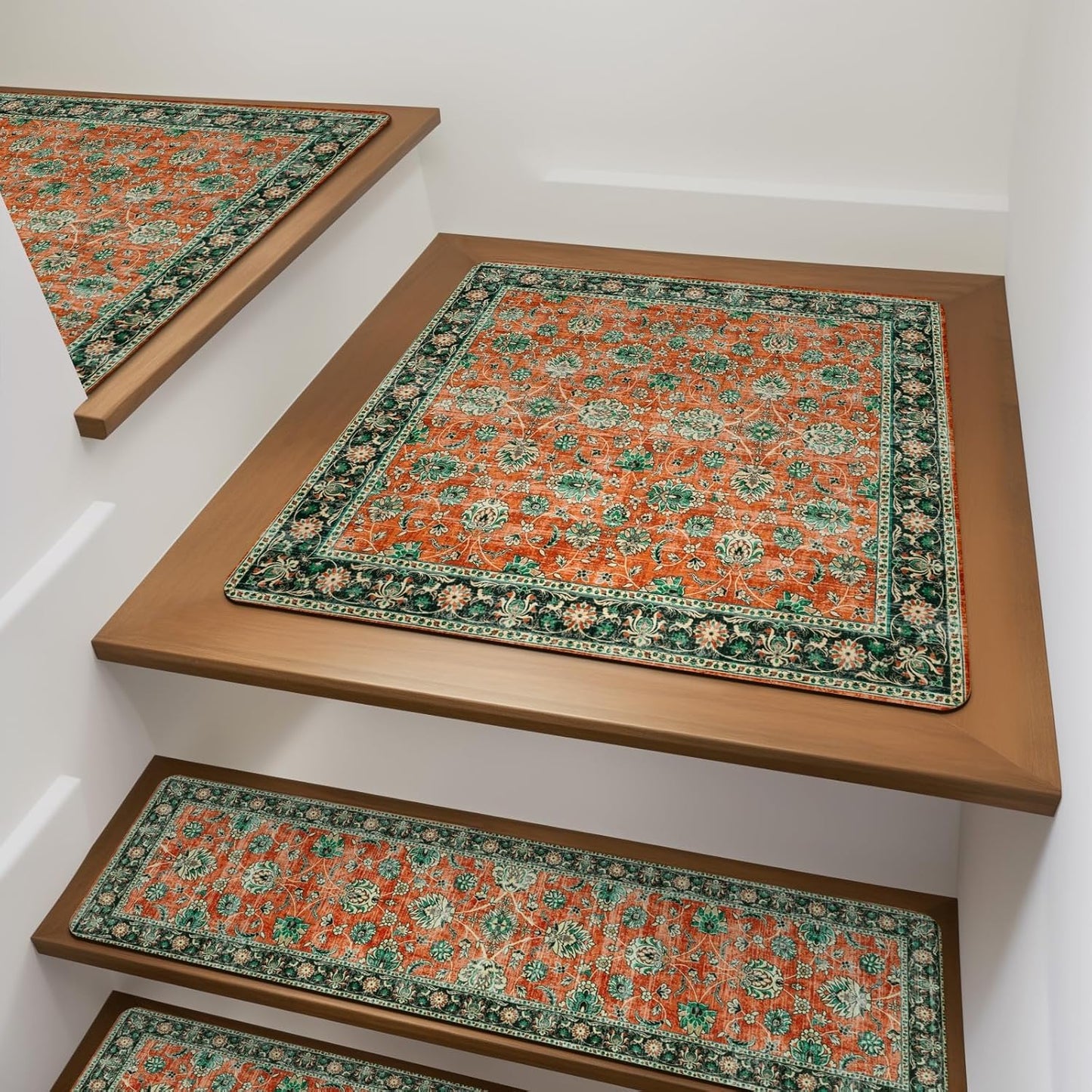 Rubber Indoor Stair Runner Slip Resistant Stair Rugs Safety Mats