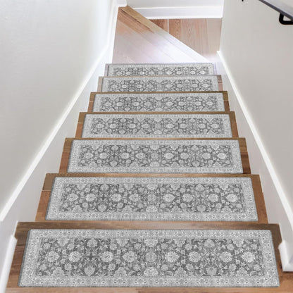 Rubber Indoor Stair Runner Slip Resistant Stair Rugs Safety Mats