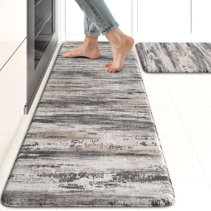 Anti Fatigue Kitchen Mats for Floor, Abstract Farmhouse Kitchen Rugs