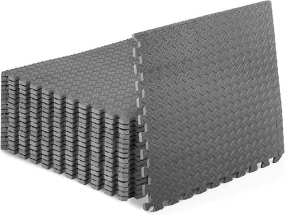 Exercise Puzzle Mat ½-inch, EVA Interlocking Foam Floor Tiles for Home Gym