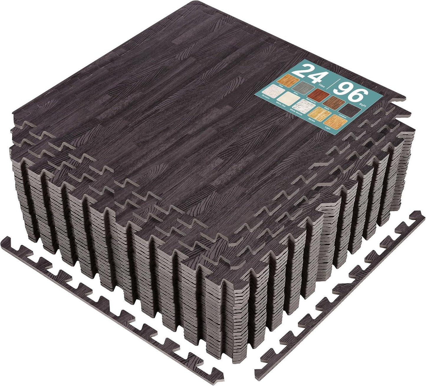 Wood Grain Floor Tiles Foam Mat EVA Interlocking Mats