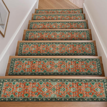 Rubber Indoor Stair Runner Slip Resistant Stair Rugs Safety Mats