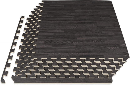 Wood Grain Puzzle Mat ½-inch, 6 EVA Foam Interlocking Floor Tiles