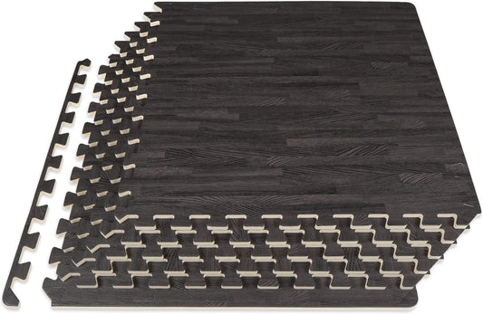 Wood Grain Puzzle Mat ½-inch, 6 EVA Foam Interlocking Floor Tiles