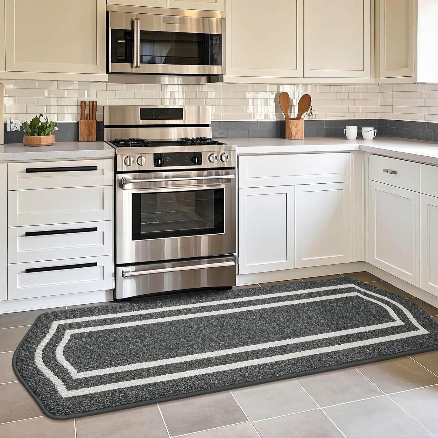 Long Kitchen Floor Mats for in Front of Sink Super Absorbent Kitchen Rugs and Mats