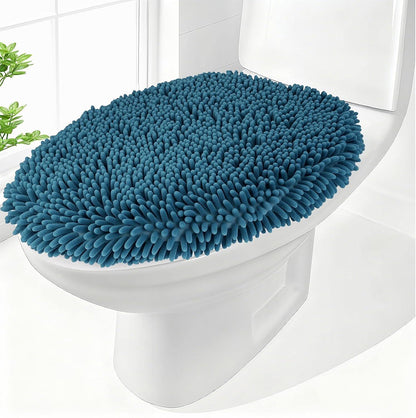 Elongated Toilet Seat Cover ,Adjustable Rubber Backing