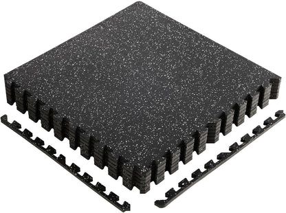 Interlocking Foam/Rubber Floor Tiles, Gym Flooring for Home Gym Mat