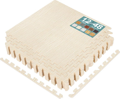 Wood Grain Floor Tiles Foam Mat EVA Interlocking Mats